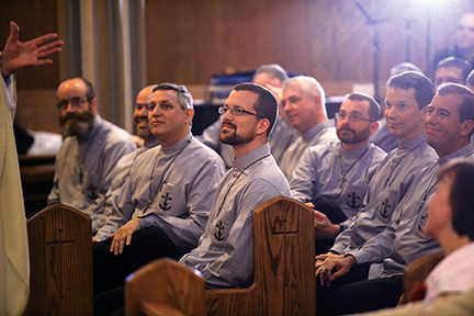 Vision 2017 Schlumpf 10 Brotherly advice Jordan with his community at his final vows ceremony.