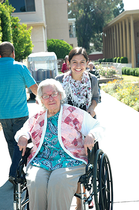 Vision 2017 O'Connell-Cahill 2 Pope Francis wants YOU to be a missionary “Serving with Sisters” lay volunteer Cecilia Cuesta assists a woman in a wheelchair at Santa Teresita Medical Center in Duarte, CA.