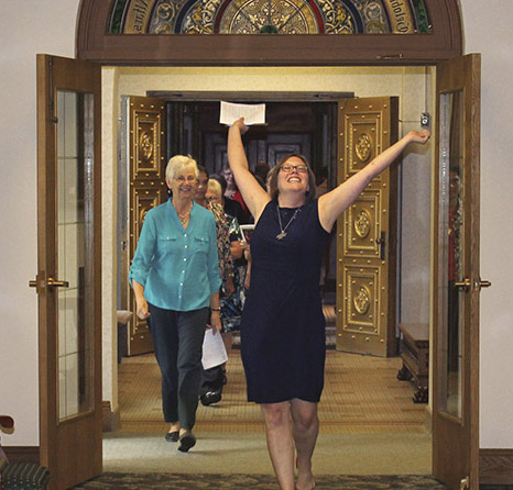 Vision 2018 Walsh 9 What are religious vows? Sister Julia Walsh, F.S.P.A. celebrates her new status in the community as a “final-vowed” sister.