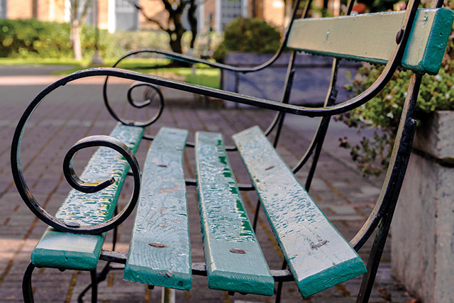 Vision 2019 Vision editors Benedictine Mount Angel Abbey Divine design: The holiness of place A quiet, simple place to sit and pray at the Benedictine monastery at Mount Angel Abbey.