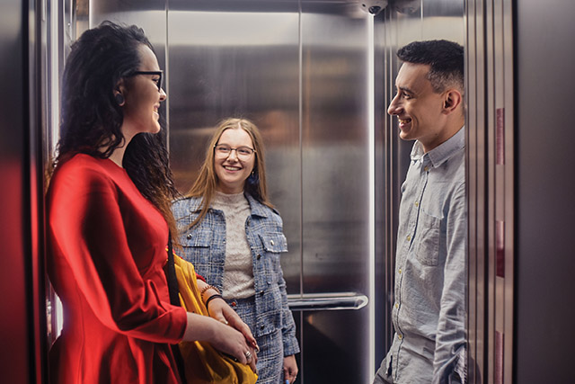 Vision 2021 Guevara-Mann 2 Ask God a question, you’ll get an answer people chatting in an elevator