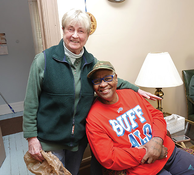 Vision 2022 Simmonds 3 The surprisingly positive Catholic view of sex and love Sister Clare Ehmann, S.S.J. with a guest at St. Joseph’s Northside, a neighborhood drop-in center in Rochester, New York.