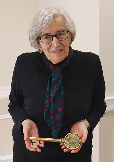 Vision 2023 Spotlight 3 Scientific wonder is God’s handiwork Sister Laura Turbini, C.S.J. holds the key to the French municipality of Lannion, Brittany.