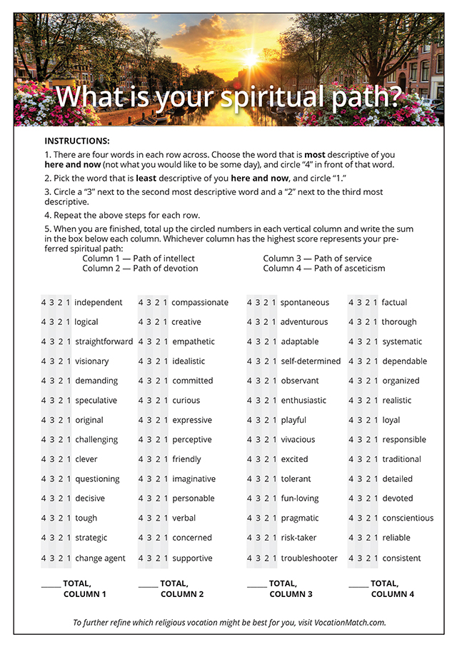 Vision 2024 OBrien 2 A spirituality for every temperament Spirituality quiz