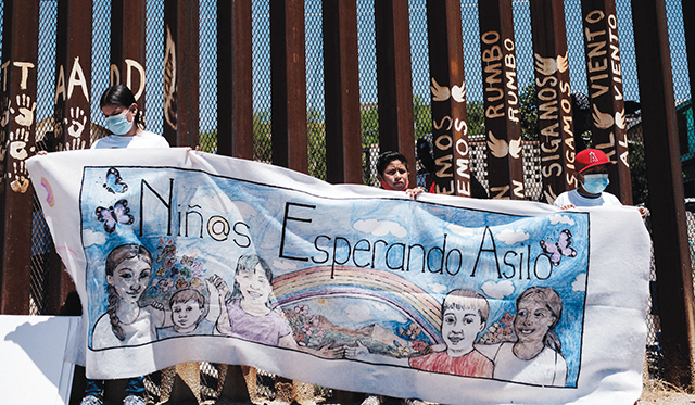 Vision 2024 Feister 3 Mercy meets at the border Niños Esperando Asilo (Children Waiting for Asylum). Immediate relief work is the first key response to the crisis; the rest involves advocacy, relocation, employment training, and more.