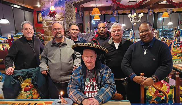 Vision 2024 Spotlight 1 Religious communities have deep and diverse roots A group of brothers celebrate the birthday of Brother Daniel McCormick, C.F.A.