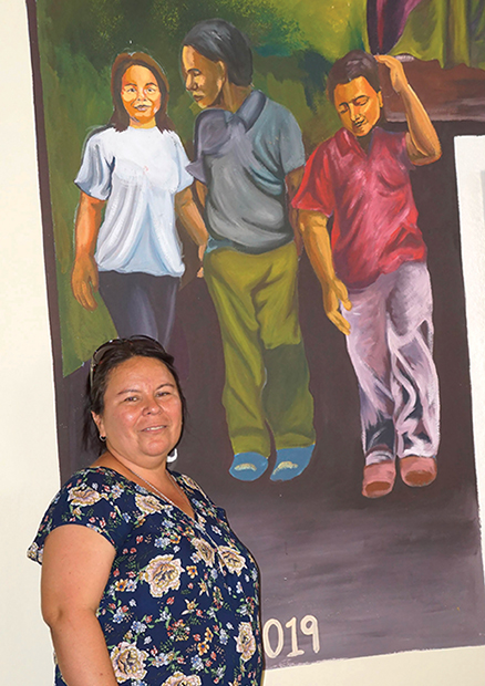 Vision 2025 Pehanich 5 Sister Vilma’s fearless faith A church mural recalling those affected by atrocities during the Salvadoran civil war depicts Sister Vilma Franco, S.P. as a child.