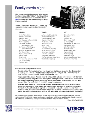 Family movie night handout 