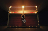 glowing treasure chest